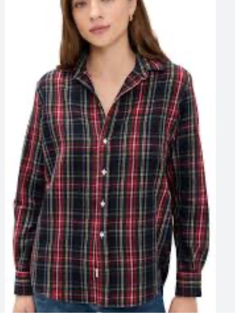 Frank & Eileen “Eileen” Plaid Relaxed Button-Up Shirt Modal Size XS